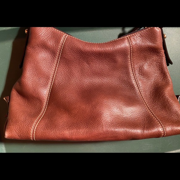 Dooney & Bourke Small Brown Pebbled Leather Hobo - Picture 7 of 8